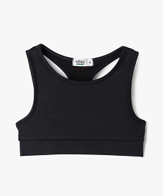 debardeur de sport court a dos fantaisie fille noir standard debardeursG659301_4