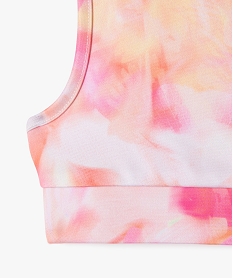 debardeur de sport court dos nageur tie an dye fille orange standard debardeursG659401_2