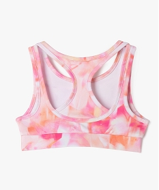 debardeur de sport court dos nageur tie an dye fille orange standard debardeursG659401_3