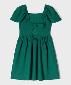 robe en maille texturee a col modulable fille vert standardG661201_3
