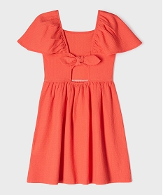 robe en maille texturee a col modulable fille rose standardG661301_3
