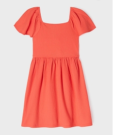robe en maille texturee a col modulable fille rose standardG661301_4