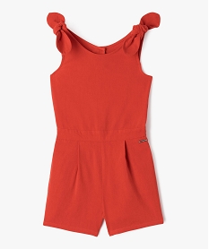combishort avec bretelles nouees fille - lulucastagnette rouge standardG661901_4