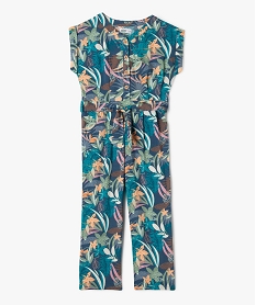 GEMO Combinaison pantalon fluide motif jungle fille Vert