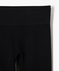 legging en maille cotelee sans coutures fille noir standardG662401_2