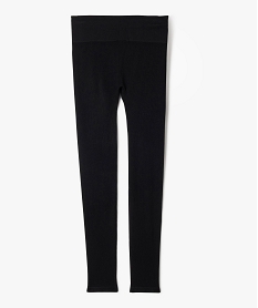 legging en maille cotelee sans coutures fille noir standardG662401_3