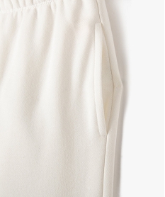 pantalon de jogging interieur molletonne fille blanc chineG662501_2