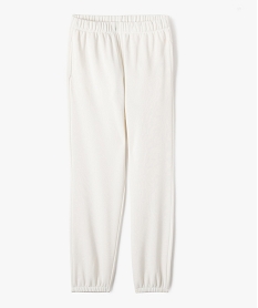 pantalon de jogging interieur molletonne fille blanc chineG662501_4