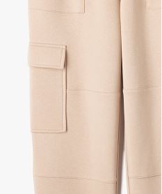 pantalon de jogging avec poches a rabat fille beige standard pantalonsG662701_2