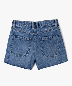 short en jean coupe ample aspect use fille bleu shortsG663701_3
