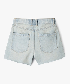 short en jean coupe ample aspect use fille blanc standard shortsG663801_3