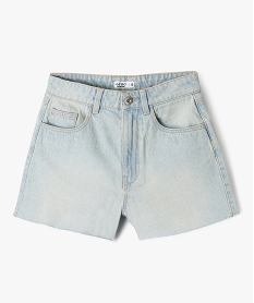 short en jean coupe ample aspect use fille blanc standard shortsG663801_4