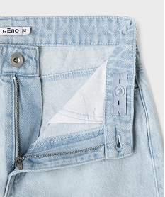 bermuda en jean taille haute finition sans coutures fille ultra bleach shortsG664201_2