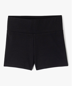 GEMO Short en maille avec large taille élastique fille noir standard