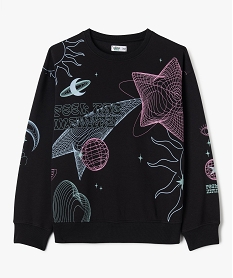 GEMO Sweat oversize avec motifs de l’espace fille noir standard