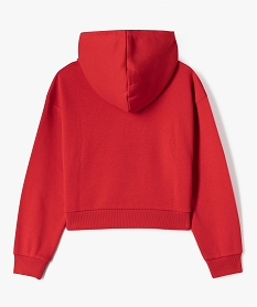 sweat a capuche court et large fille rouge standard sweatsG665501_3