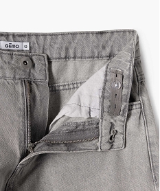 jean baggy a revers taille ajustable fille gris standard jeansG666401_2