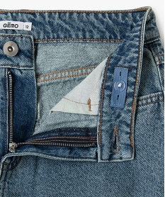 jean baggy a revers taille ajustable fille bleu jeansG666501_2