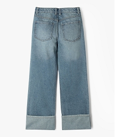 jean baggy a revers taille ajustable fille bleu jeansG666501_4