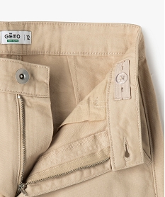 pantalon cargo coupe straight a taille ajustable fille beige pantalonsG666701_2