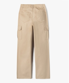 pantalon cargo coupe straight a taille ajustable fille beige pantalonsG666701_3