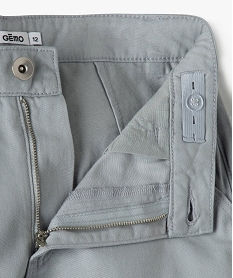 pantalon cargo coupe straight a taille ajustable fille gris standard pantalonsG666801_2