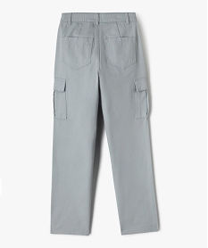 pantalon cargo coupe straight a taille ajustable fille gris standard pantalonsG666801_3