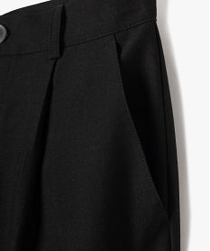 pantalon en toile coupe large avec taille ajustable fille noir standard pantalonsG666901_2