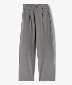 pantalon en toile coupe large avec taille ajustable fille gris standard pantalonsG667001_4