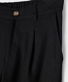 pantalon large en lin et viscose fille noir standard pantalonsG667401_2