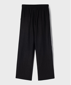 pantalon large en lin et viscose fille noir standard pantalonsG667401_3
