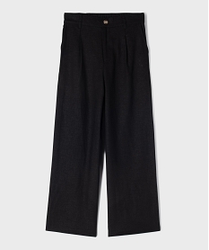 pantalon large en lin et viscose fille noir standard pantalonsG667401_4