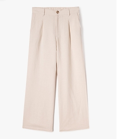pantalon large en lin et viscose fille beige standard pantalonsG667501_4