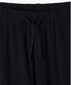 pantalon large en viscose avec taille elastique fille noir standard pantalonsG667901_2