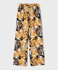pantalon large en viscose avec taille elastique fille imprime pantalonsG668001_3