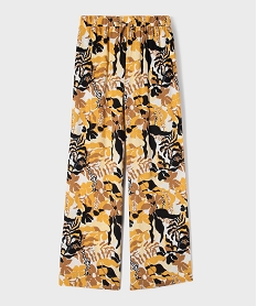 pantalon large en viscose avec taille elastique fille imprime pantalonsG668001_4