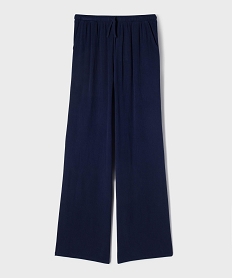 GEMO Pantalon large en viscose avec ceinture ajustable fille Bleu