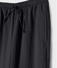 pantalon large fluide avec taille ajustable fille gris pantalonsG668301_2