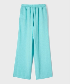 pantalon large fluide avec taille ajustable fille bleu pantalonsG668401_3