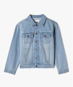 GEMO Veste en jean courte fille Gris