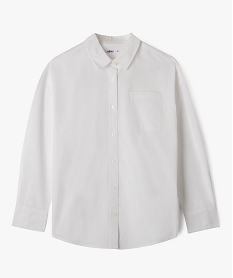 GEMO Chemise manches longues ample fille blanc standard