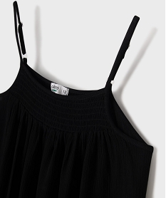 robe longue a fines bretelles en viscose fille noir standardG669701_2