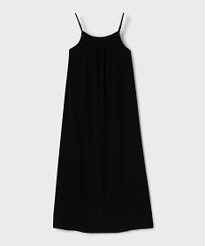 robe longue a fines bretelles en viscose fille noir standardG669701_3