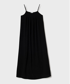 robe longue a fines bretelles en viscose fille noir standardG669701_4
