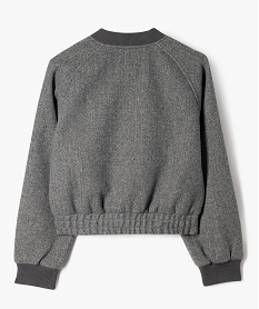 blouson court aspect drap de laine fille gris standard blousons et vestesG670201_3