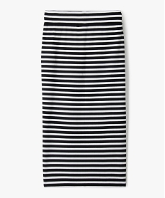 jupe longue en maille cotelee a rayures fille imprimeG670401_3