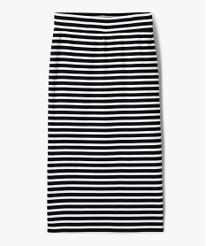 jupe longue en maille cotelee a rayures fille imprimeG670401_4