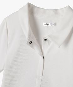 polo a manches courtes en maille cotelee fille beige tee-shirtsG670801_2