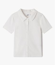 polo a manches courtes en maille cotelee fille beige tee-shirtsG670801_4