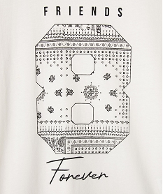 tee-shirt a manches courtes avec motif poitrine fille beige tee-shirtsG671201_2